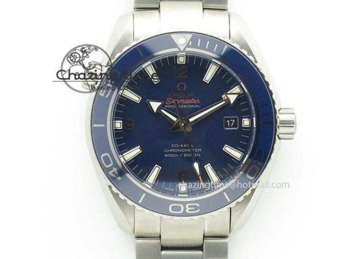 0424 ZeroBulk 2018 Seamaster Diver 300M OMF Best Edition Blue Ceramic Blue Dial on SS Bracelet A8800 (Black Balance Wheel) 7957